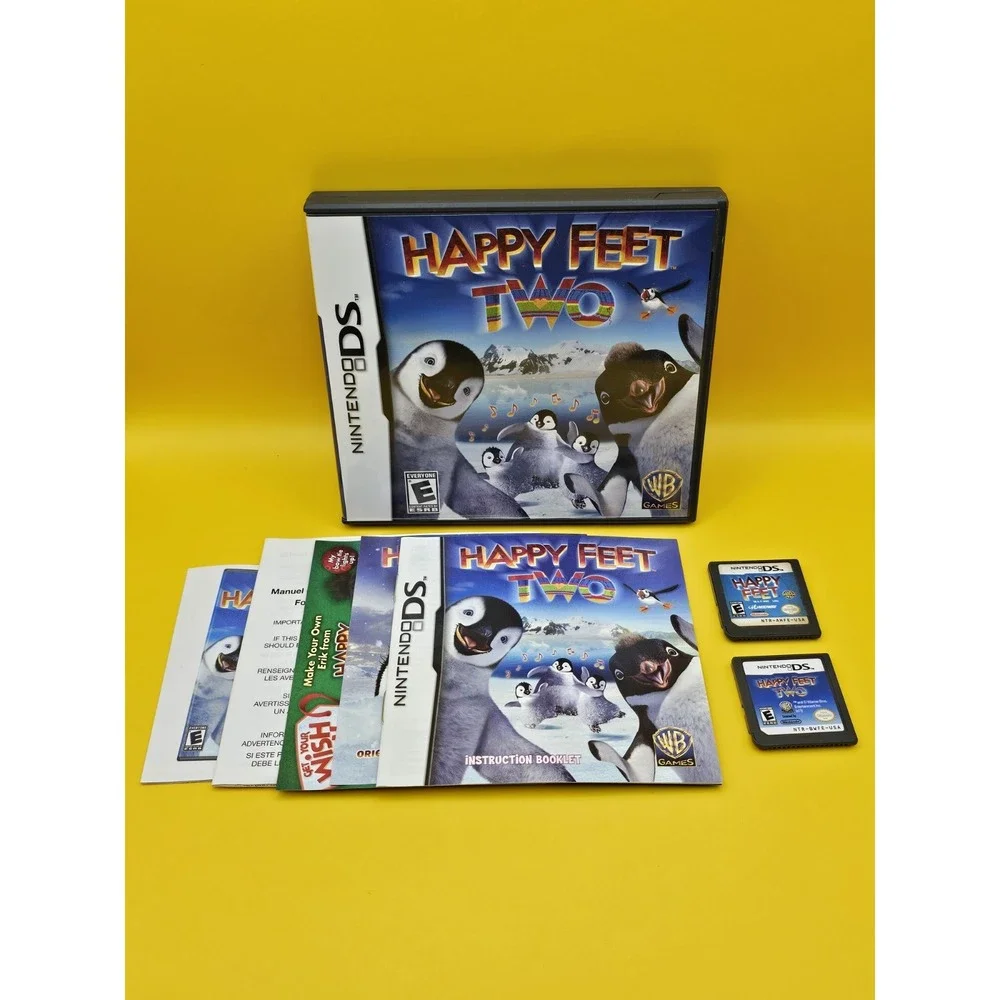 Happy Feet Two (Nintendo DS, 2011) - CIB With Manual & Happy Feet One Loose Game - Picture 1 of 5
